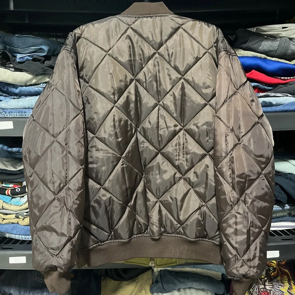 NWT‎ Vintage Southpole Bomber Jacket Reversible Mens XL Green Brown Y2K